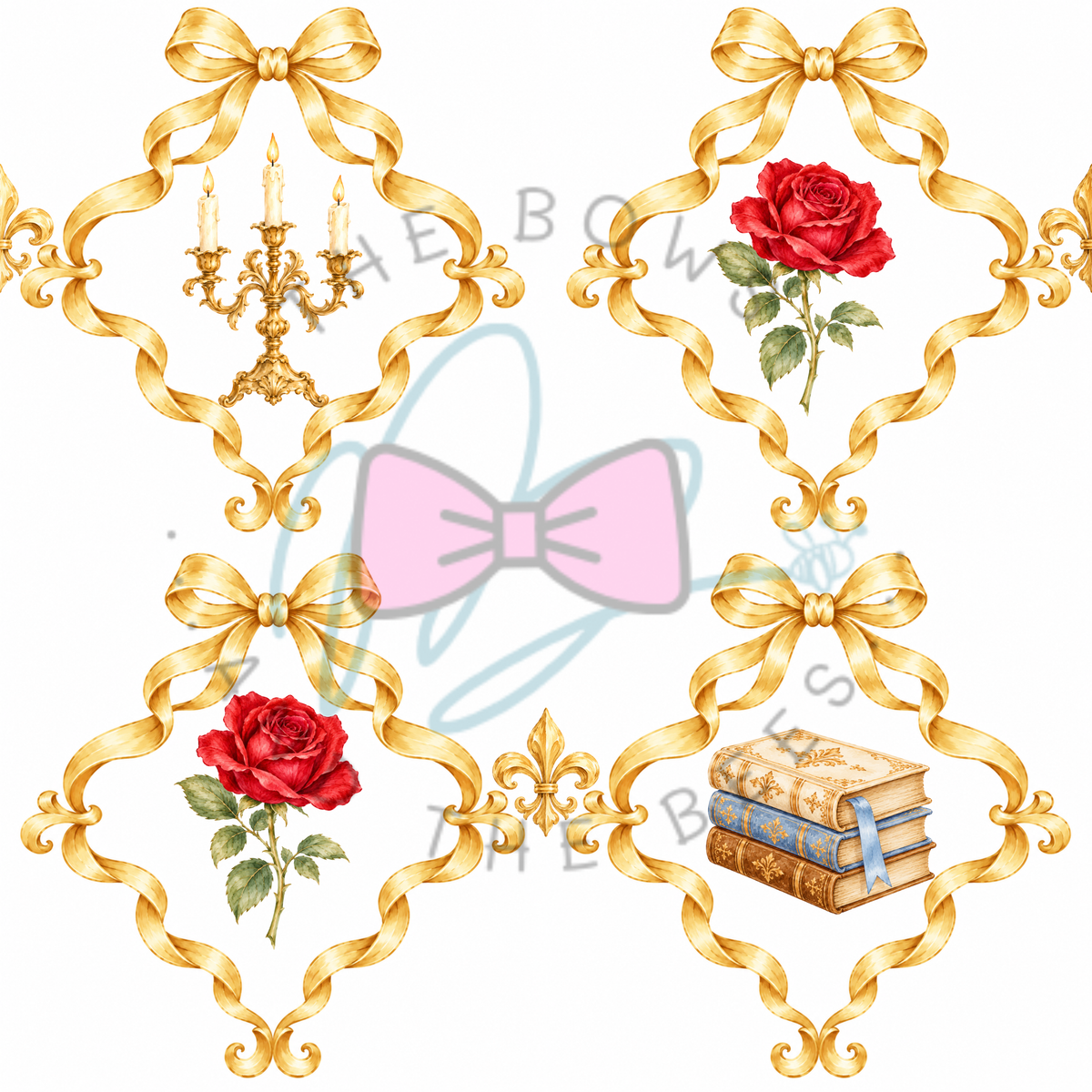 Storybook Fairytale Beauty Princess | Vintage Watercolor Seamless Pattern