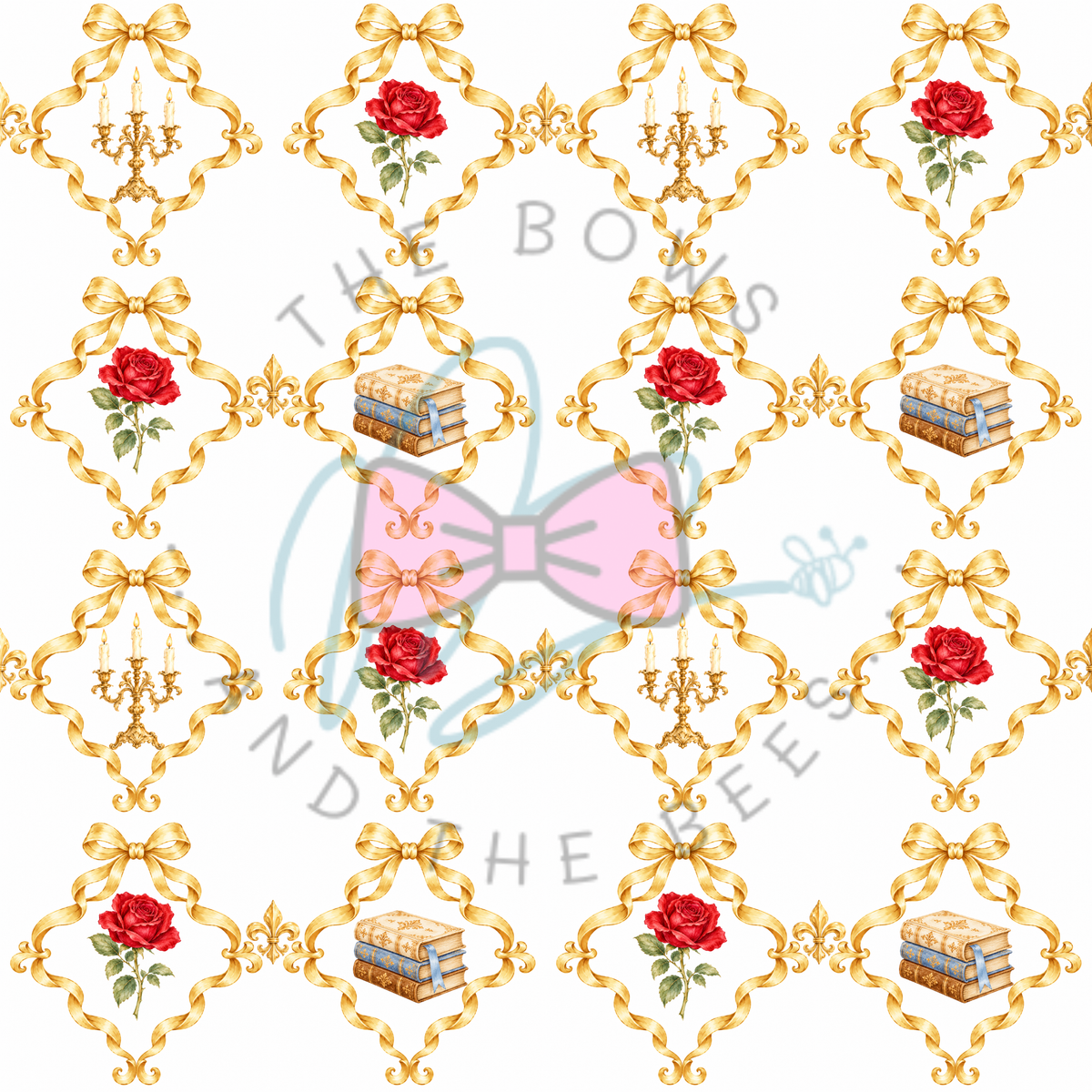 Storybook Fairytale Beauty Princess | Vintage Watercolor Seamless Pattern