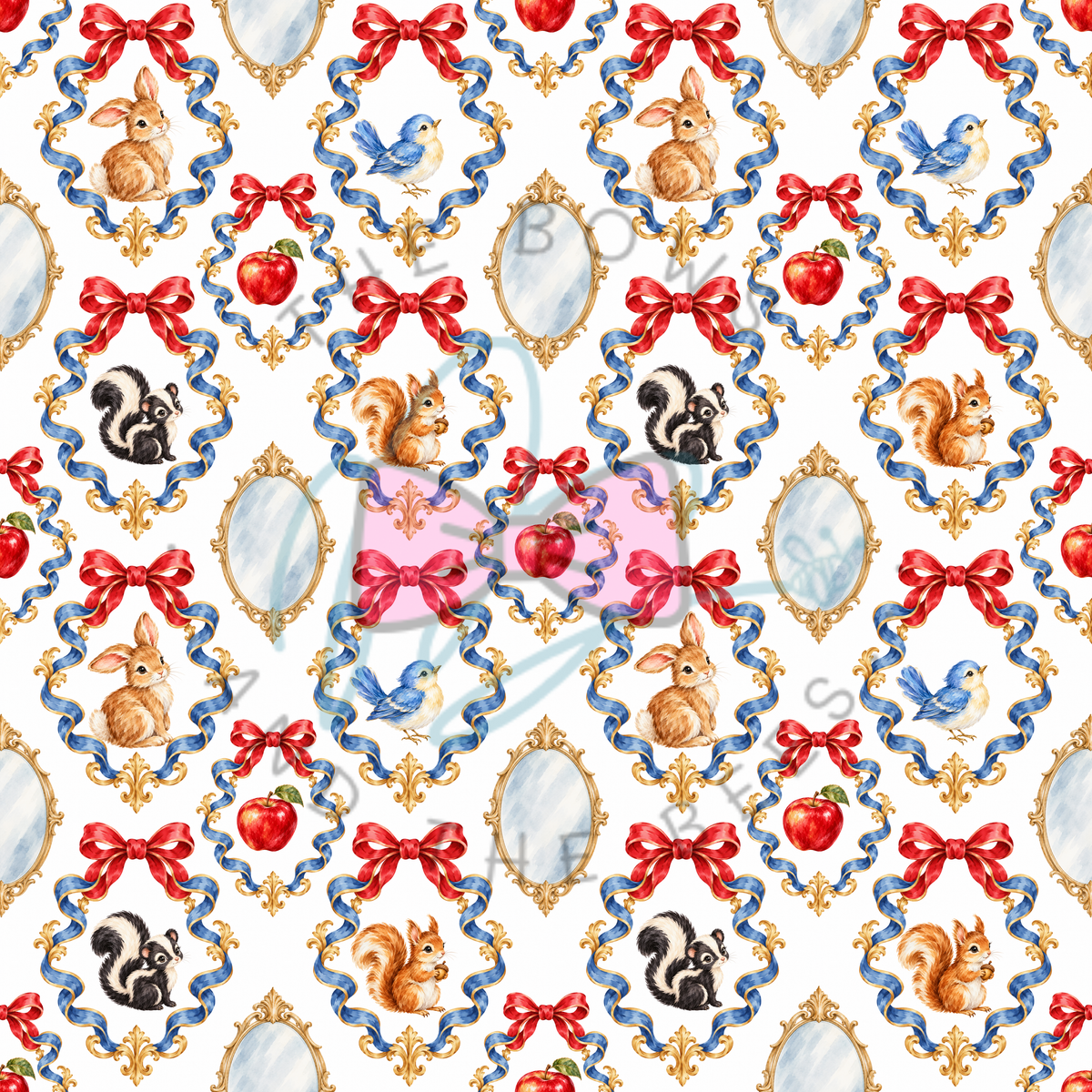 Storybook Fairytale Forest Princess | Vintage Watercolor Seamless Pattern