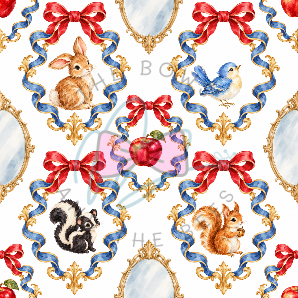 Storybook Fairytale Forest Princess | Vintage Watercolor Seamless Pattern