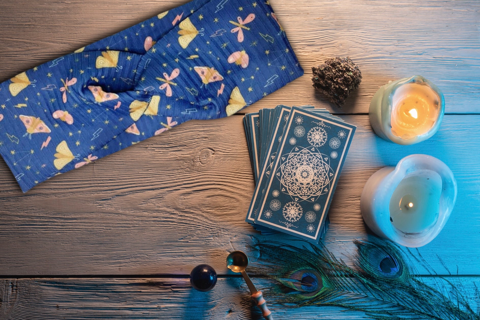 Celestial Moths Bow Strip, Headband and Scrunchie Collection