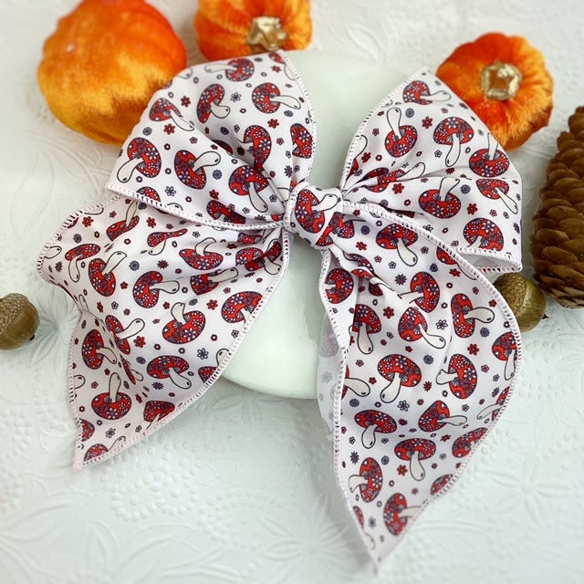 Floral Mushrooms Bow Strip and Scrunchie Collection