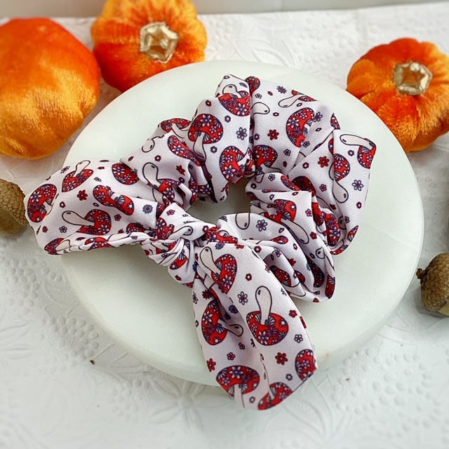 Floral Mushrooms Bow Strip and Scrunchie Collection