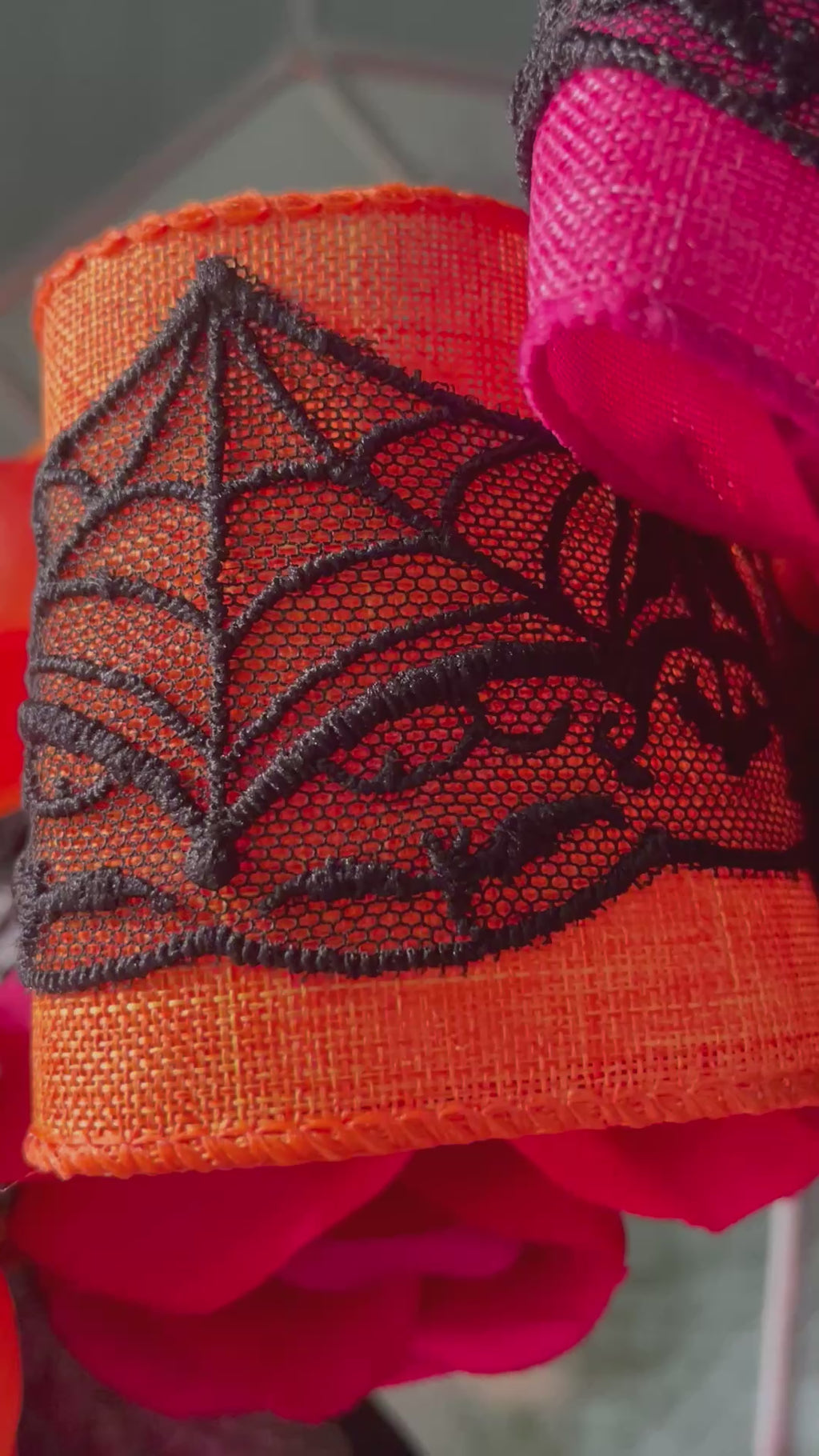 Bat and Spiderweb Custom Lace - RTS