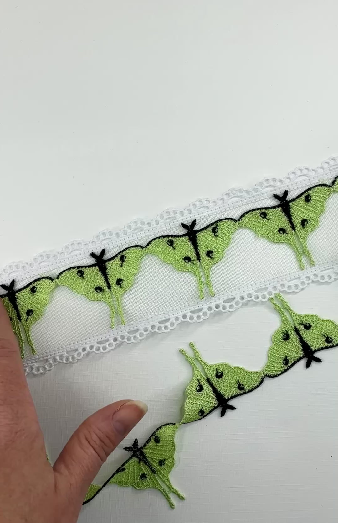 Luna Moth Custom Guipure Trim- RTS