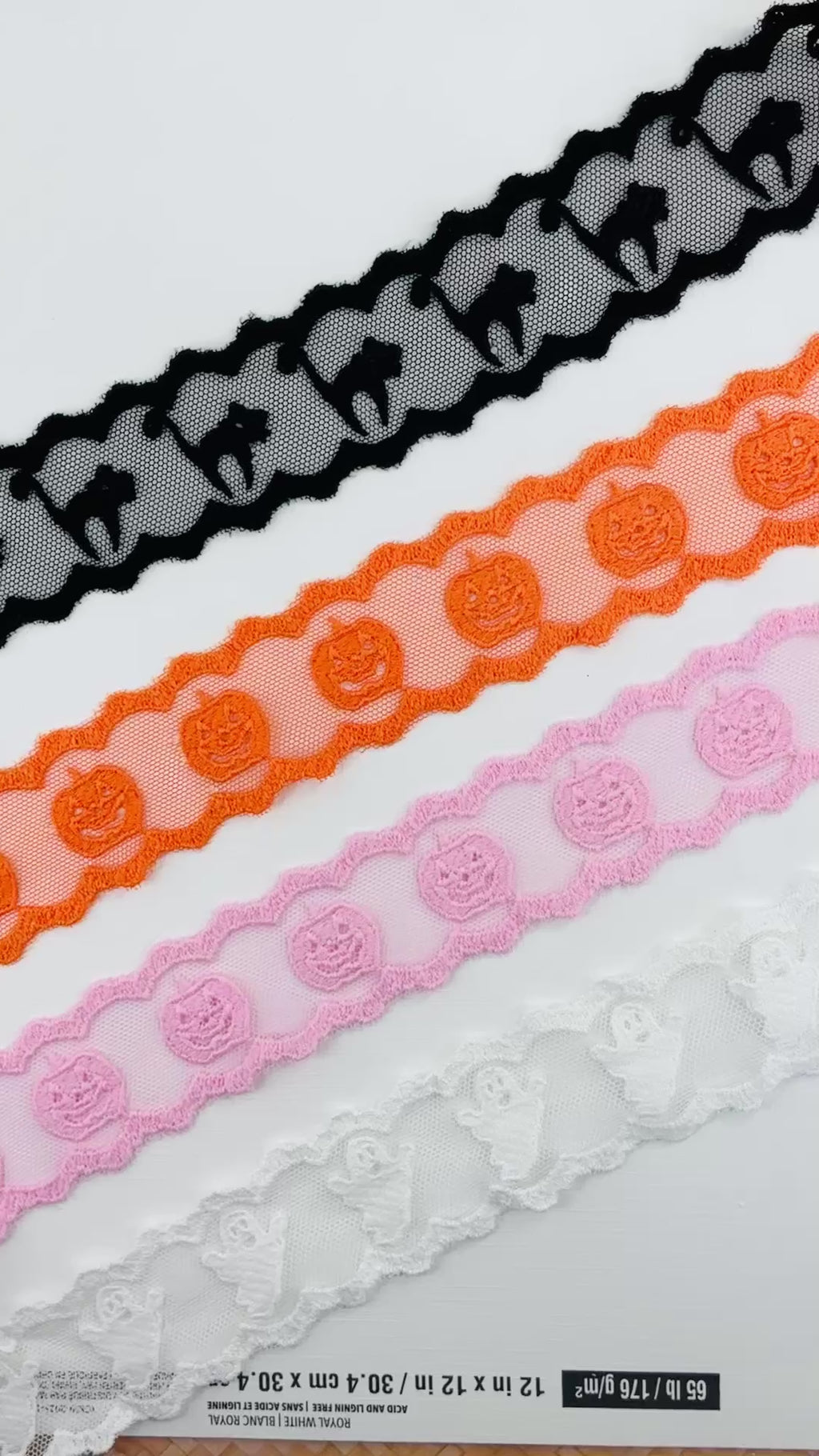 Custom Halloween Lace Trim- RTS