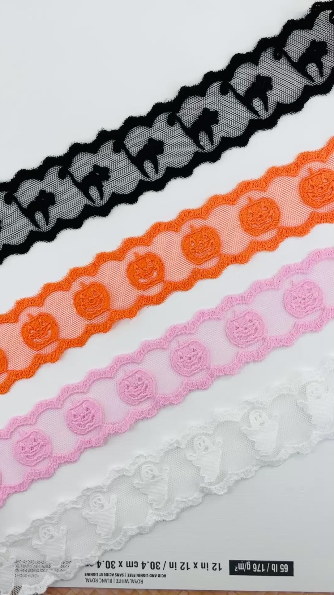 Custom Halloween Lace Trim- RTS
