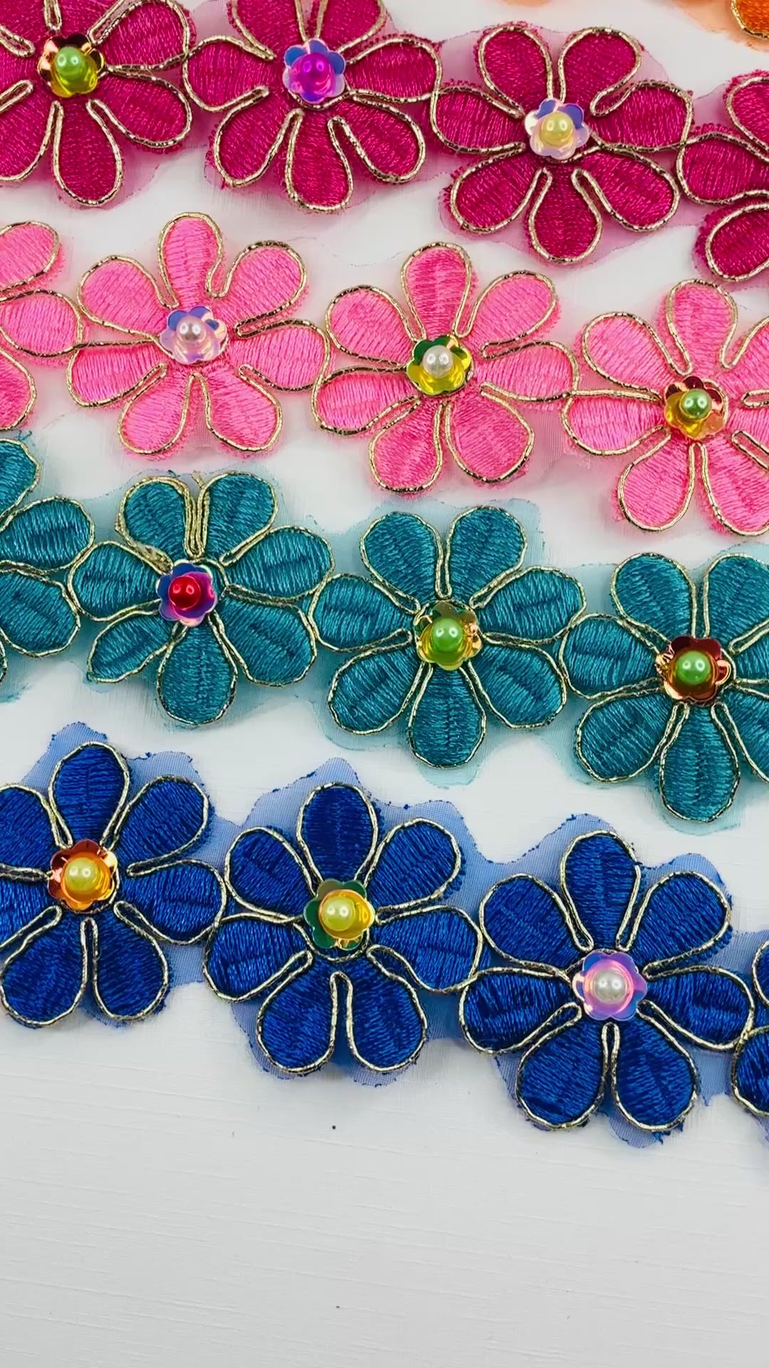 Bright Floral Lace Trim Collection