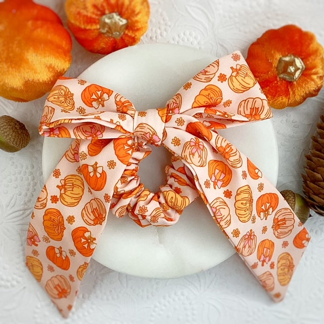 Pumpkin Patch Bow Strip, Baby Headwrap and Scrunchie Collection