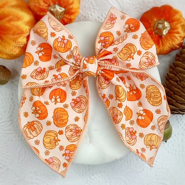 Pumpkin Patch Bow Strip, Baby Headwrap and Scrunchie Collection
