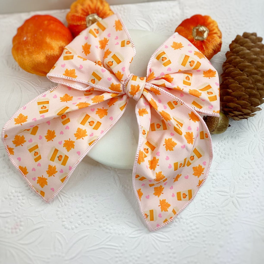 A Little Pumpkin Spice Bow Strip and Scrunchie Collection