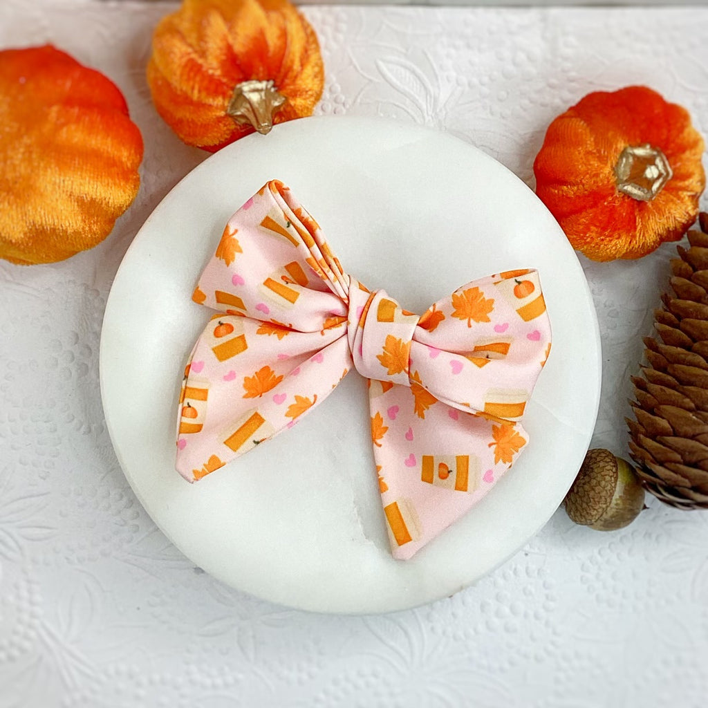 A Little Pumpkin Spice Bow Strip and Scrunchie Collection