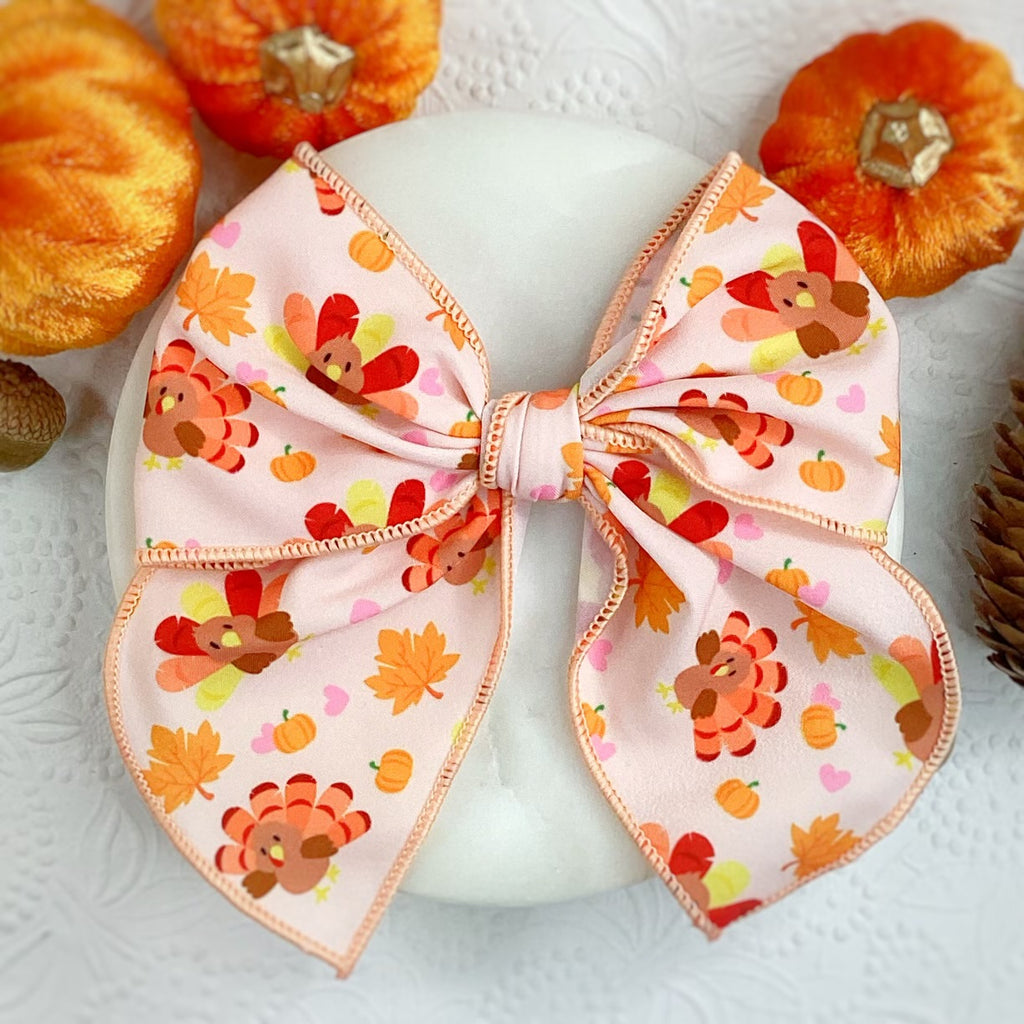 Tiny Turkey Quinn Scrunchie, Headband and Bow Collection