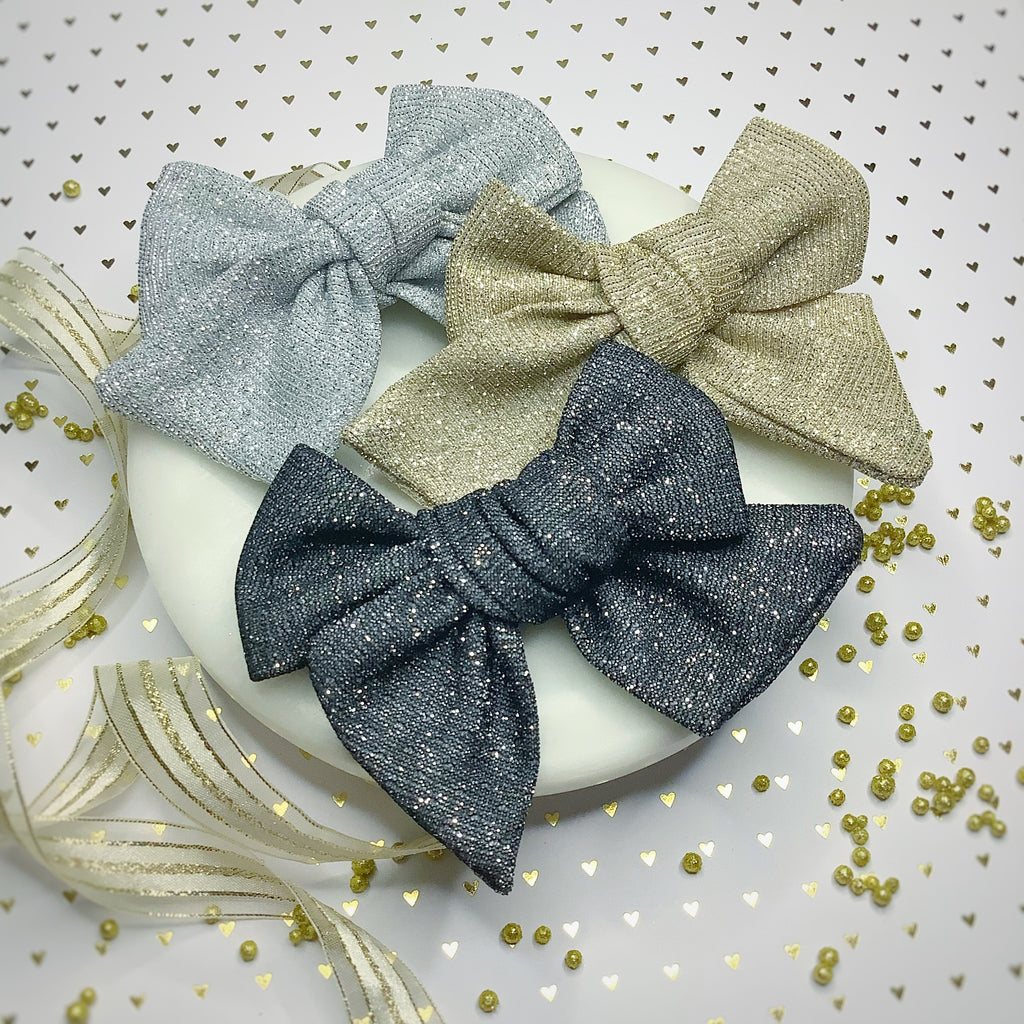 Glittery Gal Hand Tied Bow Collection