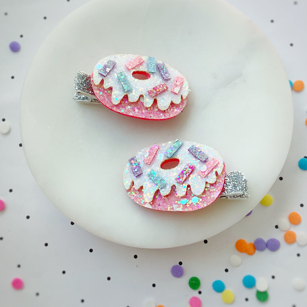 Donut Love Pigtail Clips