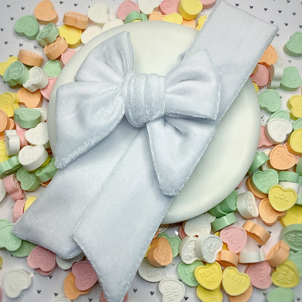 Pastel Velvets Bow Collection- 2 Sizes