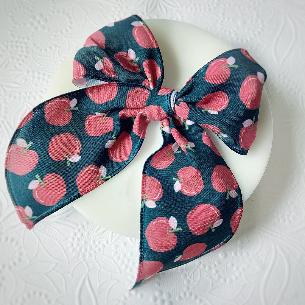 Adorable Apples Matilee Bow- 2 Sizes