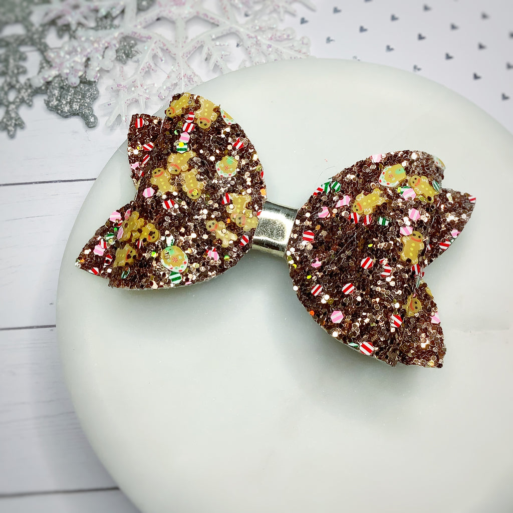 Christmas Glitters Faux Leather Bow Collection