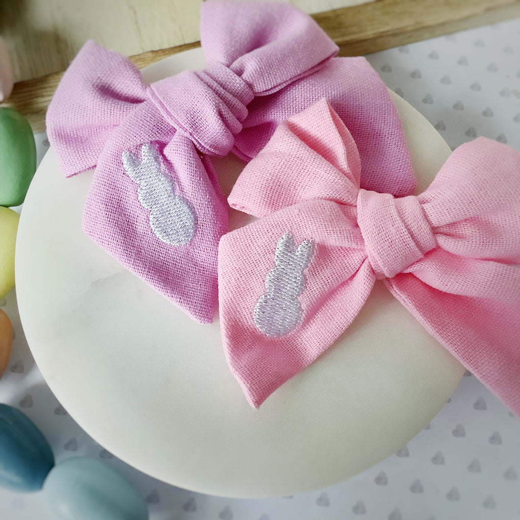 Embroidered Bunny Hop Bow Strips
