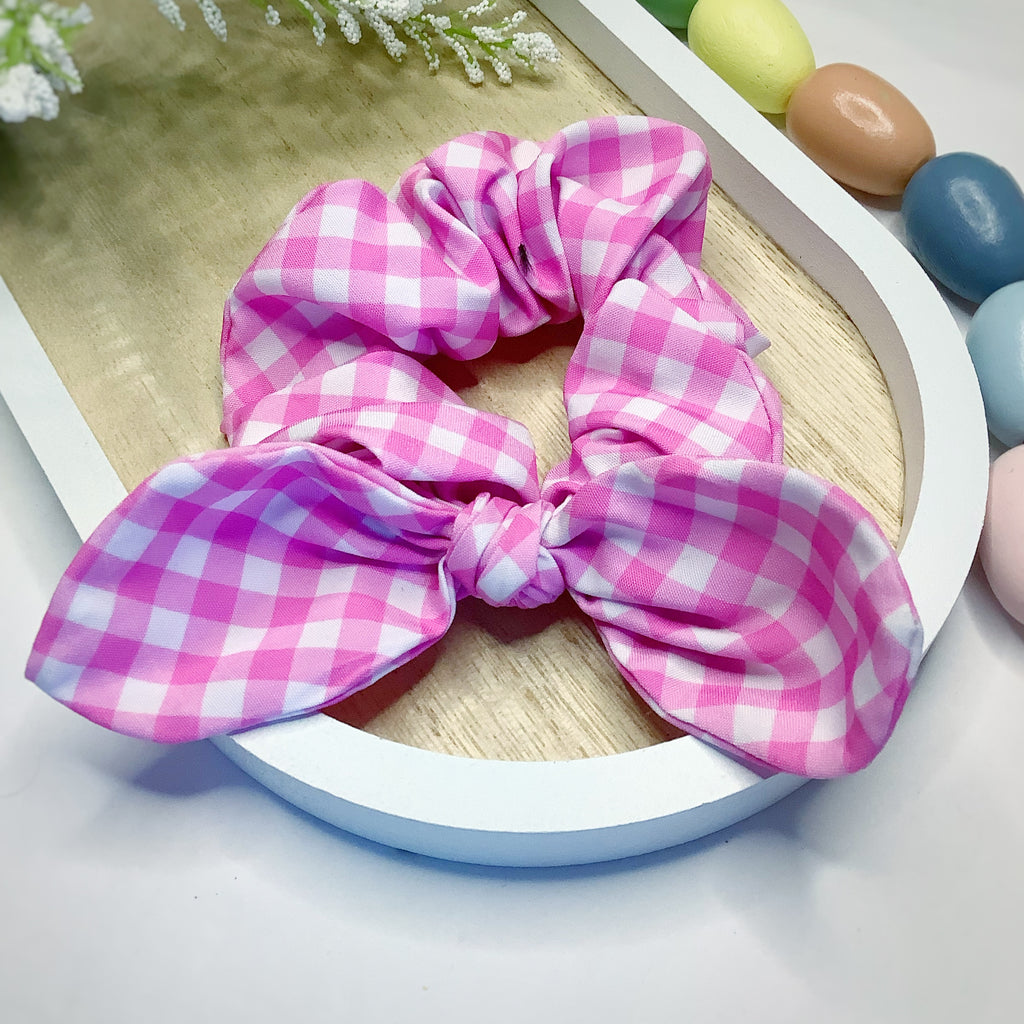Gingham Brights Hand Tied Bow and Quinn Scrunchie Collection