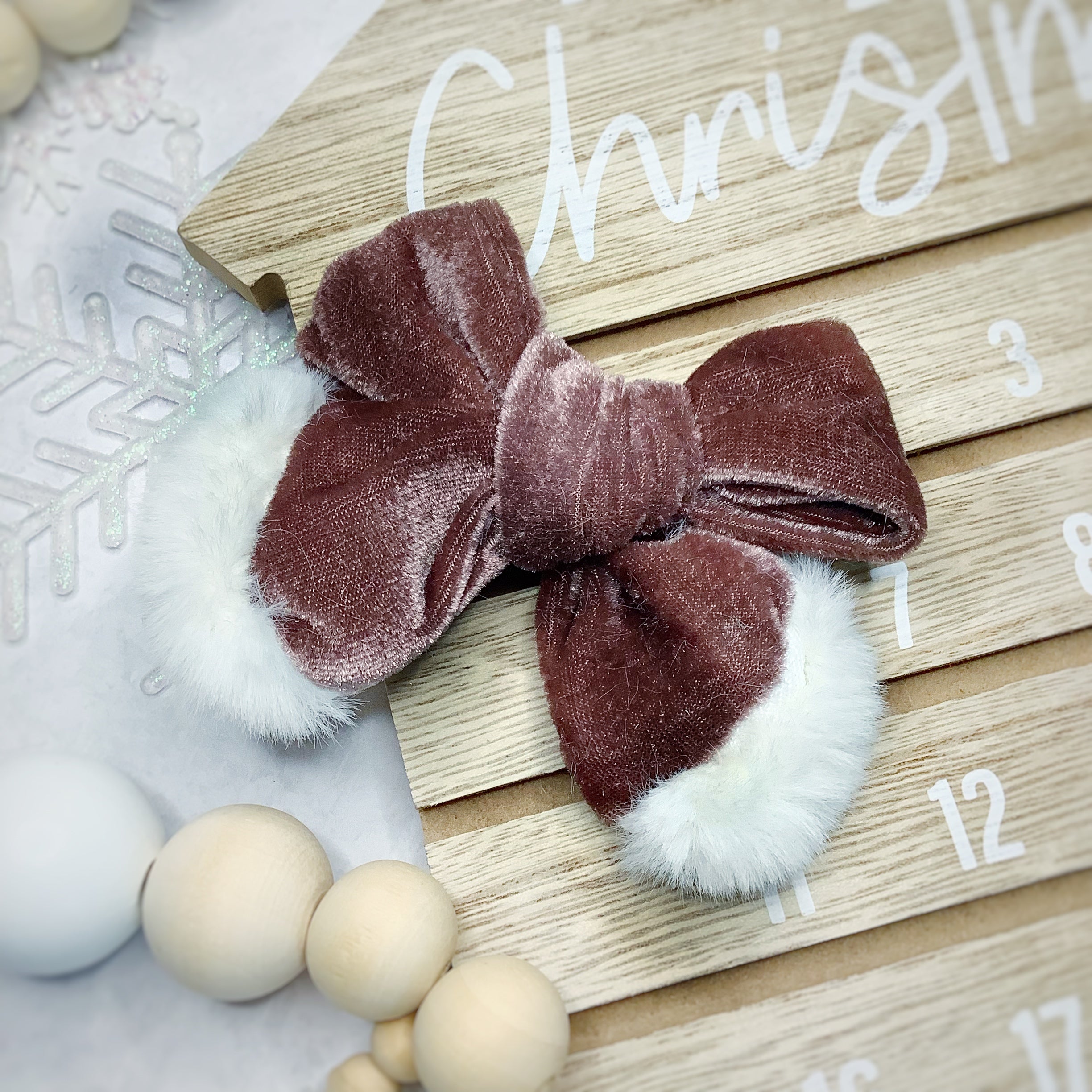 Luxe Fur and Velvet Pre-Tied Bow Strip Collection